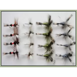 16 Mixed Colour Wulff - Olive, Grey, White, Royal