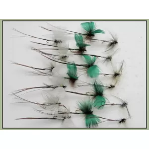 18 Mayflies - BARBLESSS Green Drake, Grey Drake & Spent Mayfly