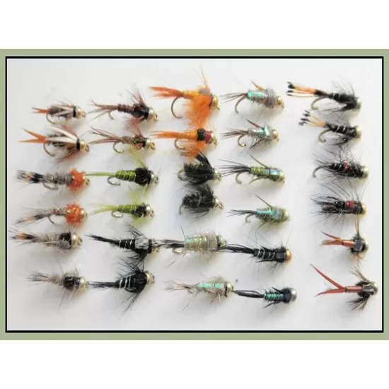 30 Barbless Goldhead Nymph - Mixed