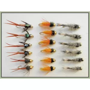 18 Goldhead Nymph, Copper John,Aylotts,Hares ear