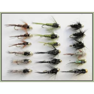 18 Goldhead Nymphs, 6 Varieties