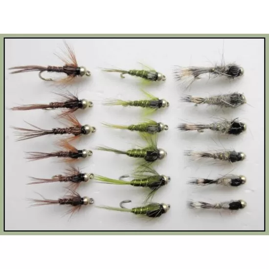 18 Goldhead Hares Ear, Pheas Tail and Olives