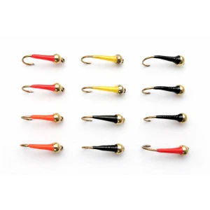 12 Barbless Goldhead Buzzer - SBK All Mixed
