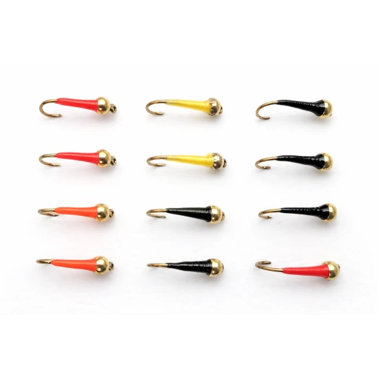 12 Barbless Goldhead Buzzer - SBK All Mixed