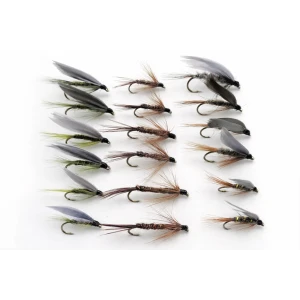 18 Wet Flies - Hares Ear ,Pheasant Tail, Medium Olive