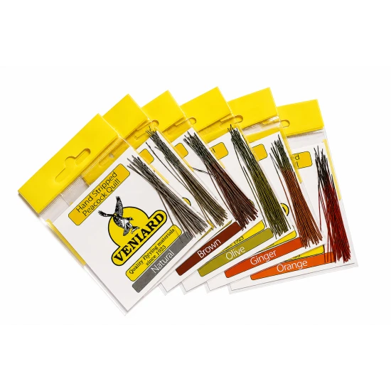 Hand Stripped Peacock Quill