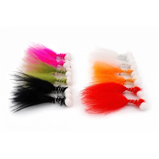 12 Barbless Booby Trout Flies - Mixed Colours