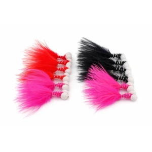 12 Barbless Booby Trout Flies Pink ,Black and Red