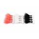 12 Booby Trout Flies - Black, White, Coral