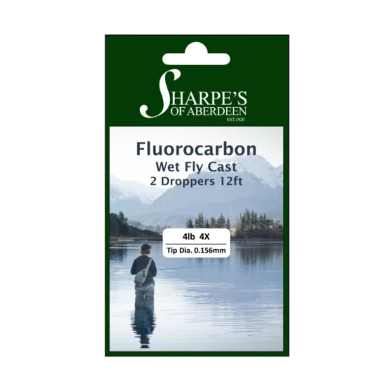 Sharpes of Aberdeen Fluorocarbon Wet Cast with 2 Droppers