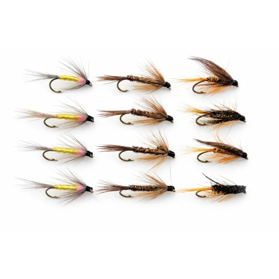 12 Wet Flies - Dunkeld, Pheasant Tail & Tups
