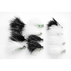 12 Mini Cats Whiskers - Black & White