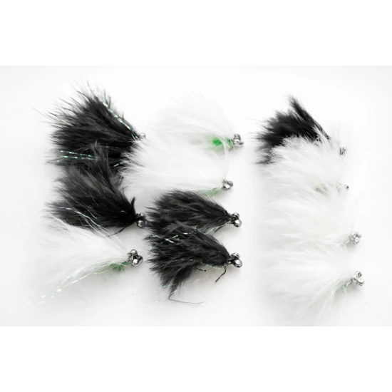12 Mini Cats Whiskers - Black & White