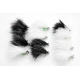 12 Mini Cats Whiskers - Black & White