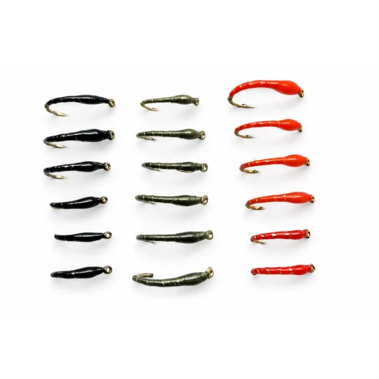 18 Barbless Epoxy Buzzer - Black,Olive and Orange