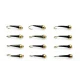 12 Barbless Goldhead Buzzer - SBK Olive and Black