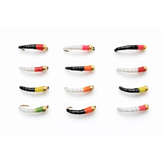 12 Barbless Goldhead Okey Dokey - All Mixed