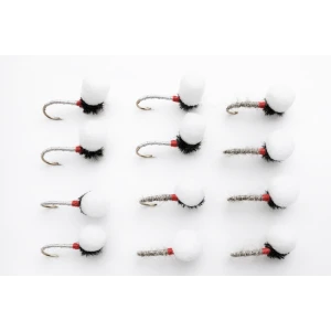 12 Barbless Suspender Buzzer - Hares Ear and White