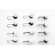 12 Barbless Suspender Buzzer - Hares Ear and White