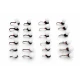 24 Barbless Suspender Buzzers - Black, White, Olive and Hares Ear