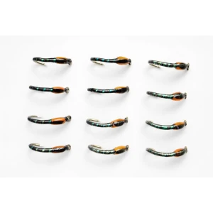 12 Barbless Epoxy Buzzer - Black and Olive Sparkle