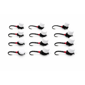 12 Barbless Suspender Buzzer - Black and Olive