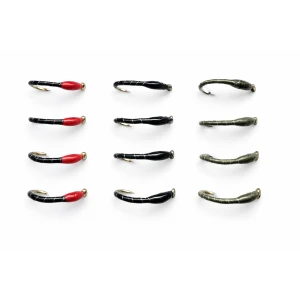 12 Barbless Epoxy Buzzer - Redhead,Black & Olive