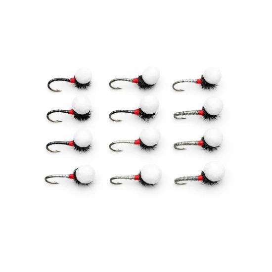 12 Barbless Suspender Buzzer - Hares Ear and White