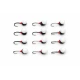 12 Barbless Suspender Buzzer - Hares Ear and White