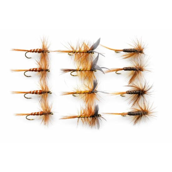 12 Dry Flies - Whickhams, Brown Midge & Pheasant Tail