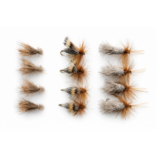 BARBLESS 12 Sedge Dries, G&H, Elk and Deer