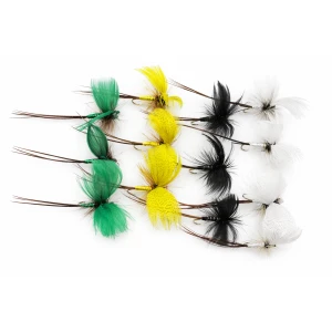 12 Barbless Drake Mayflies - Green, Yellow, Black, Grey