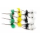 12 Barbless Drake Mayflies - Green, Yellow, Black, Grey