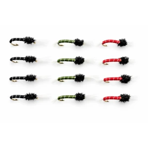 12 Barbless Standard Buzzer - Black, Olive  Red