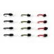 12 Barbless Standard Buzzer - Black, Olive  Red