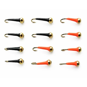 12 Barbless Goldhead Buzzer - SBK Orange and Olive