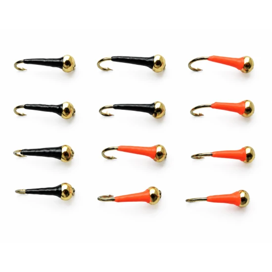 12 Barbless Goldhead Buzzer - SBK Orange and Olive