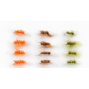 12 Barbless Shipman Buzzer - Orange, Brown & Olive