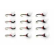 12 Barbless Suspender Buzzer - Black, Olive & Hares Ear
