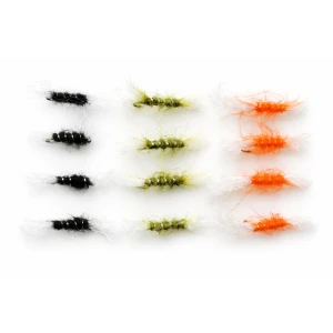 12 Barbless Shipman Buzzer - Black, Olive & Orange