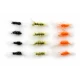 12 Barbless Shipman Buzzer - Black, Olive & Orange