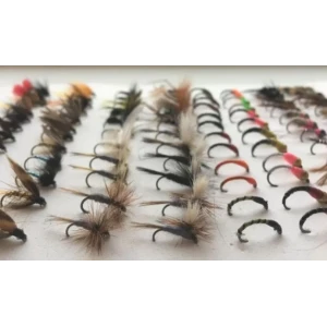 96 BARBLESS Fly Bumper Pack - Wets, Dries, Nymphs, Nymphs, Goldheads