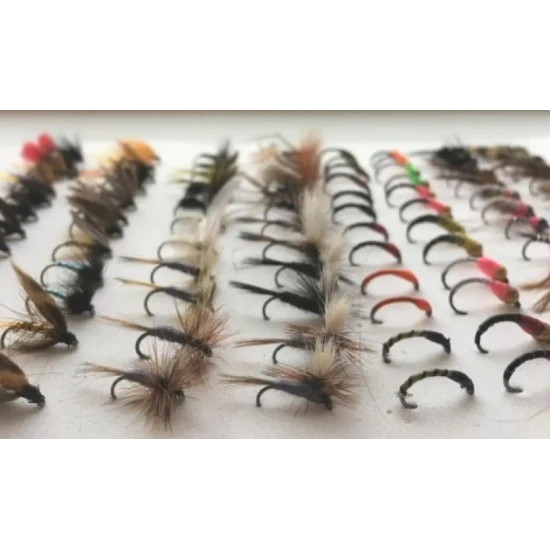 96 BARBLESS Fly Bumper Pack - Wets, Dries, Nymphs, Nymphs, Goldheads
