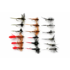 18 Dry Flies, Mixed 6 Varieties - named