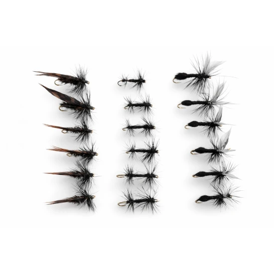 18 Dry Flies  - Alder, Ant and Knotted Midge