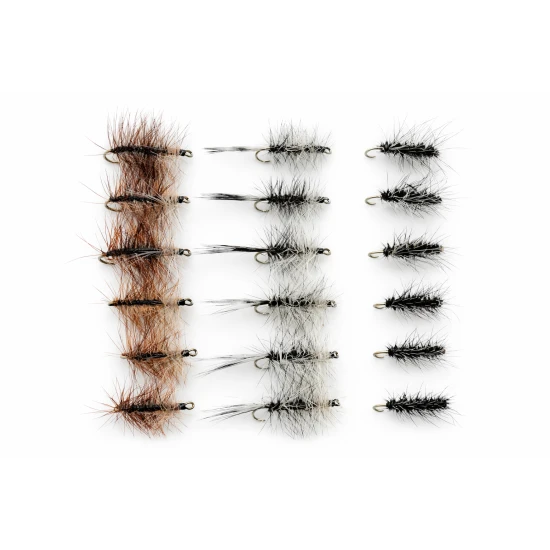 18 Dry Flies, Loch Ordie, Grizzly and Griffiths