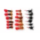 18 Dry Flies - Red Tag, Soldier Palmer, Black Red Tail