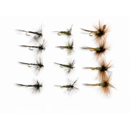 18 Greenwell Dry Flies - Winged, Grey Hen, Grey Hen Variant