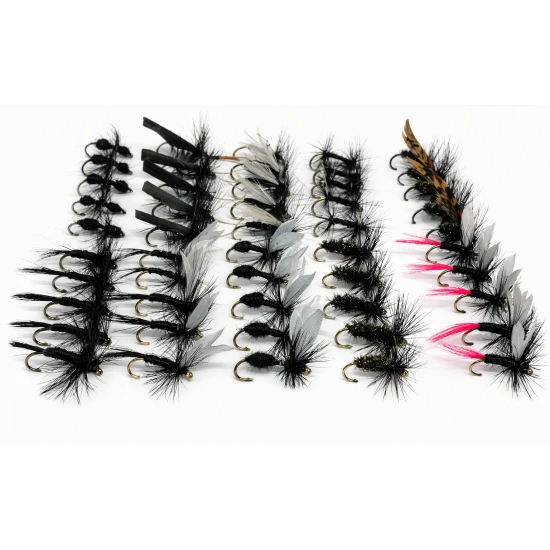 50 Black Dry Flies