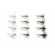 12 BARBLESS Dry Flies - Grey Duster, Adams and Moth